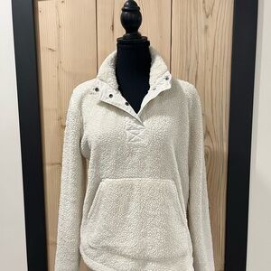 Eddie Bauer Cream Sherpa Jacket